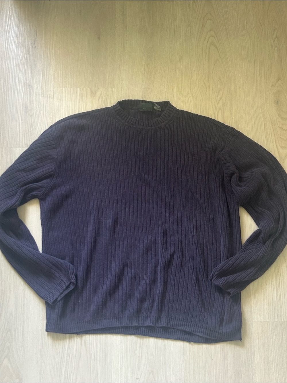 Van Heusen Navy Ribbed Crewneck Sweater